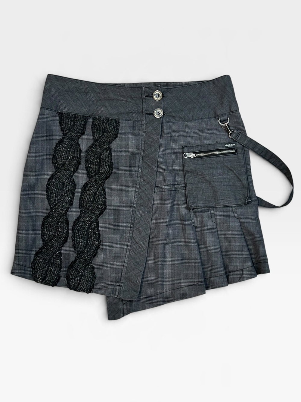 Christopher Nemeth 90s Archival Rope Braid Utility Asymmetrical Pleated Skirt 10